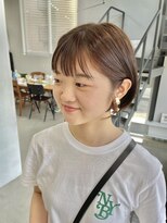 ヘアー アイス 御器所本店(HAIR ICI)&nbsp;20代30代40代ミニボブショコラブラウン透明感小顔ブリーチなし