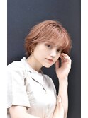 大人可愛い20代30代40代黒髪前下がりショートボブ丸みショート◎