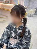 サイド編みおろし