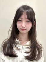 アンカーバイナチュラル(anchor by natural)&nbsp;韓国風/レイヤー/小顔/前髪カット/髪質改善/グレージュ/透明感