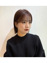 ジアン テラス(GIEN TERRASSE)&nbsp;ラベンダーブラウン/秋カラー/切りっぱなしボブ@重里