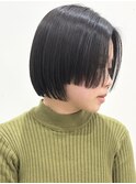 【モリオ松戸　石山】ダブルライン黒髪ボブぷつっとボブ前髪無し