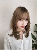 韓国顔まわりレイヤーカット髪質改善透明感カラー20代30代40代