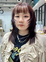 ラック 本厚木店(LUCK)&nbsp;オン眉レイヤー/インナーカラー/レイヤーカット