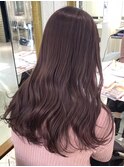 ピンクラベンダー  ピンクベージュ  透明感カラー