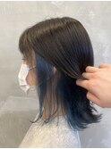 インナーカラーイヤリングカラーダブルカラーケアブリーチ前髪