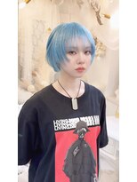 アルモワール(Armoire)&nbsp;水色/ブルー/フェイスレイヤー/顔まわりカット/ケアブリーチ