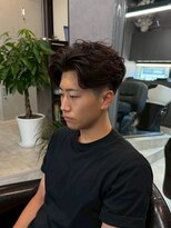 リッチブランドアンドコー(Rich Brand&Co)&nbsp;センターパート波巻きパーマスパイラルパーマツイストスパイラル