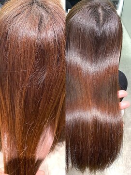 ジーナ 名駅(XENA.) 髪質改善☆乾かすだけでツヤツヤ、サラサラ縮毛矯正5