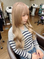 ルアナ 名古屋店(Luana) シールエクステ、ハイトーンミルクティーウルフ