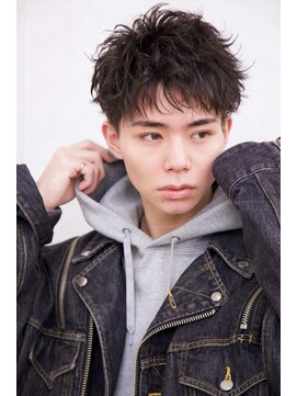 ルーシー 福岡大名店(LUCEY) アクティブショート波巻きパーマシャドウパーマメンズ