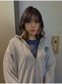 インナーカラー×くびれボブウェーブ