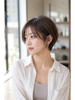バグズ ヘアデザイン 桔梗が丘店(Baguz HAIR DESIGN)&nbsp;前髪シースルー耳掛け小顔ショート丸み美人