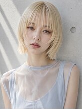 《透明感たっぷり》ブリーチハイトーンカラー【渋谷/レイヤー/ハイトーン/ダブルカラー/ボブ】