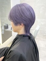 ダブルトーキョー シブヤ(W-TOKYO SHIBUYA)&nbsp;メンズウルフカットハイトーンブリーチラベンダーカラーリタッチ