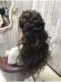 ハーフアップ  2(熊本 下通 ヘアセット専門店)