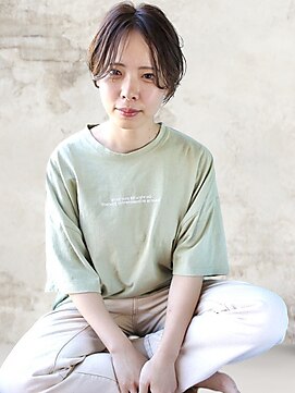 ヘアーアンジェ 南矢野目店(Hair ange) 【イルミナカラー×髪質改善TR】耳かけショートスタイル
