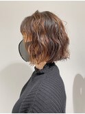 パーマでゆるウェーブ♪切りっぱなしボブ【AND CHILL渋谷】