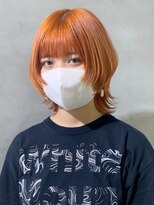 アルバム 池袋(ALBUM) オレンジウルフ_グレージュカラーボブウルフ_ba418513