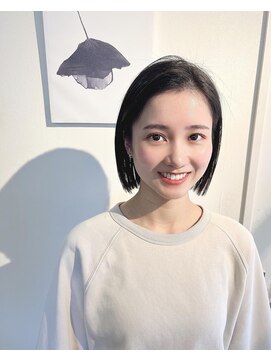 ファッジ 南柏(FUDGE) 【FUDGE】平行ラインボブ　クールブラック☆