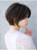 前髪なし大人ショートボブ20代30代40代【AIN.表参道】川原大地
