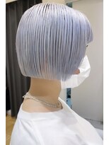 ヘアーズギャラリー なんば高島屋店(Hair's Gallery)&nbsp;ダブルカラー/切りっぱなしボブ/ミニボブ/アイスブルー