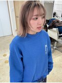 切りっぱなしボブ　× デザインカラー