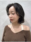 暗めカラー/姫カットレイヤー/マロンベージュ/くすみベージュ
