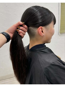 プライズ 表参道原宿店(prize) ツーブロックロングポニーテール刈り上げ女子