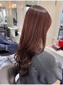 ローズブラウン/艶感/ウェーブ巻き◎30代40代50代