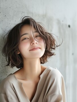 ピリオド(period.) 大人可愛い/ナチュラルボブ/くせ毛風カール