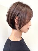 ショートカットボブダブルカラーケアブリーチ30代40代