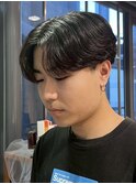 盛岡駅ニュアンスパーマ毛流れセンターパートフェザーパーマ30代