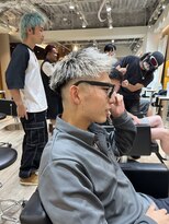 ルースト 渋谷店(ROOST)&nbsp;[バチイケスタイル]ジェットモヒカン×ホワイトメッシュ