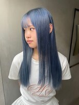 ジーナ(XENA)&nbsp;夏のヘアアレンジ　　ペールブルー