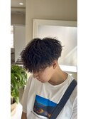 ツイストスパイラルパーマ/刈り上げマッシュ