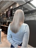 ハイトーンロング　ホワイトベージュ