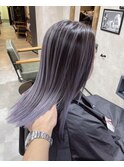 バレイヤージュ、ハイライト、レイヤーカット、ダブルカラー