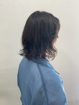 ヘアーアンドメイクアップモパ ミディボブパーマ