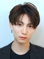 オーシャントーキョー サニー 原宿(OCEAN TOKYO Sunny)&nbsp;韓国マッシュフェザーパーマニュアンスパーマセンターパート黒髪