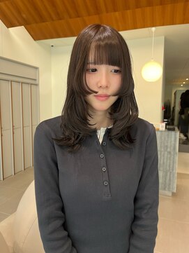 ローレンアオ(LOREN AO) ミルクティーブロンド/ダークブルー/デジタルパーマ/矢場町