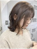 ショートヘア顔周りレイヤーブリーチダブルカラーショートボブ