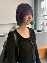 アム(am)&nbsp;ハッシュカット/ミディアムレイヤーボブ/パープルアッシュ