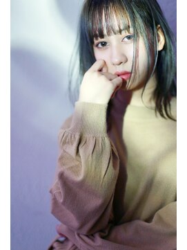 リッシュ(Hair&Eyelash Riche) ロブ/透明感カラー/セミロング/大人可愛い/モード/前髪あり/小顔