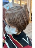 脱白髪染め大人ハイライト