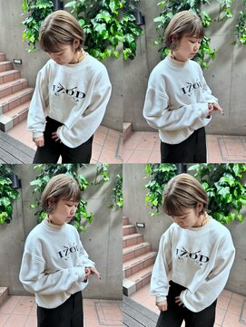 ジェノ(JENO by apish) モードなハイトーンショートボブ！