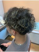 メンズカット×ハイライト(オオシマスタイル)