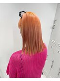 レイヤーロング/グレーベージュ/黒髪/前髪パーマ[中目黒]