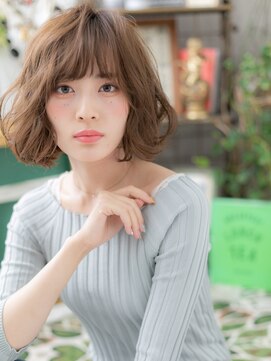 カバーヘア イヴ 戸頭店(COVER HAIR EVE) ひし形レイヤーカット小顔抜け感ボブパーマh3戸頭20代30代40代