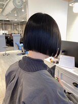 シェノン 赤羽店(CHAINON)&nbsp;小顔効果のアゴライン黒髪切りっぱなしボブ赤羽人気美容院